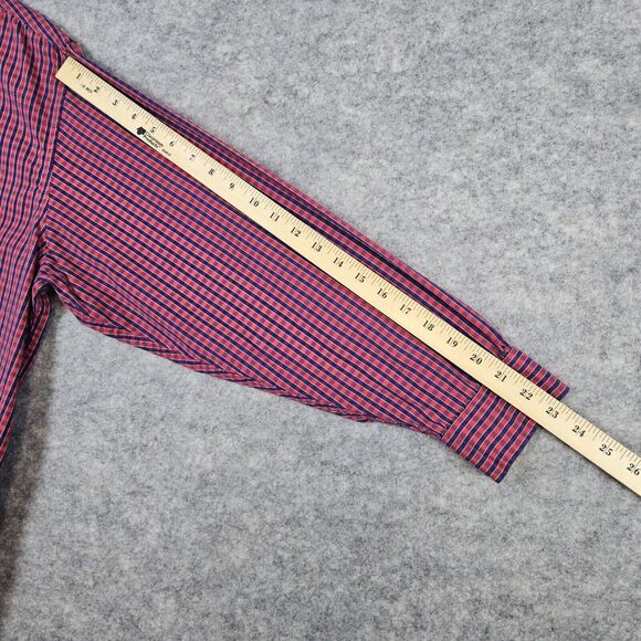 Brooks Brothers 346 Red & Blue Checks Size L Button Up/Down Cotton Dress Shirt - Picture 14 of 16